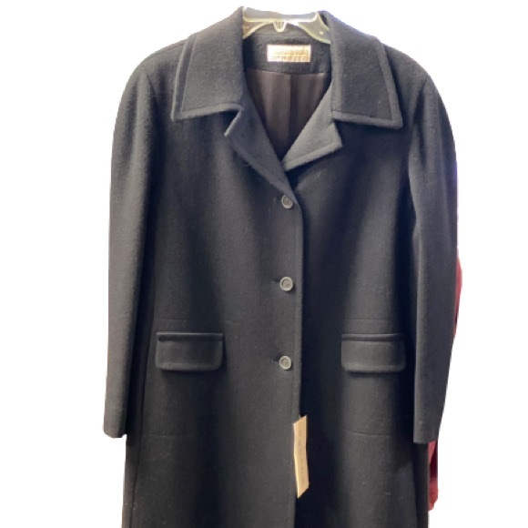 christian gennaro Jackets & Blazers - Christian Gennaro NWT Black 100% Wool Long Thick Peacoat